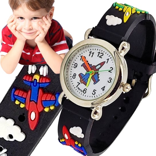 Klasyczny Zegarek Dziecięcy Samoloty WKS