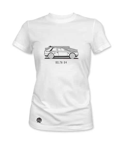 Klasykami, Koszulka damska, Lancia Delta S4 'Grupa B', rozmiar XS KLASYKAMI