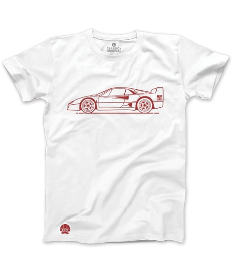 Klasykami, Koszulka męska, Ferrari F40, rozmiar L KLASYKAMI