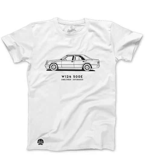 Klasykami, Koszulka męska, Mercedes W124 500E, rozmiar L KLASYKAMI