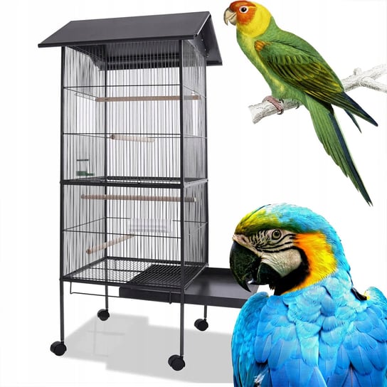 Klatka Duża Metalowa Dla Ptaków Egzotycznych Woliera Dla Papug Kanarków FODYM