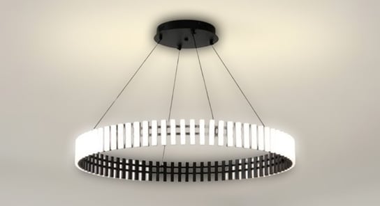 Klavia 60 - Nowoczesna Lampa Ring LED Czarny 60 cm Iluminar
