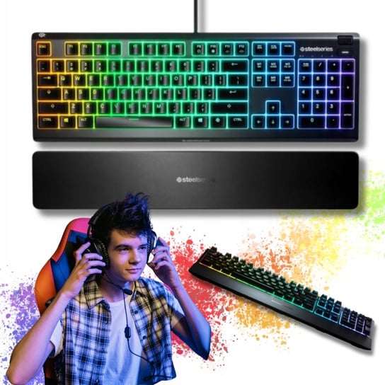 Klawiatura Gamingowa Steelseries Membranowa Przewodowa Podświetlana Gracza Steel Series