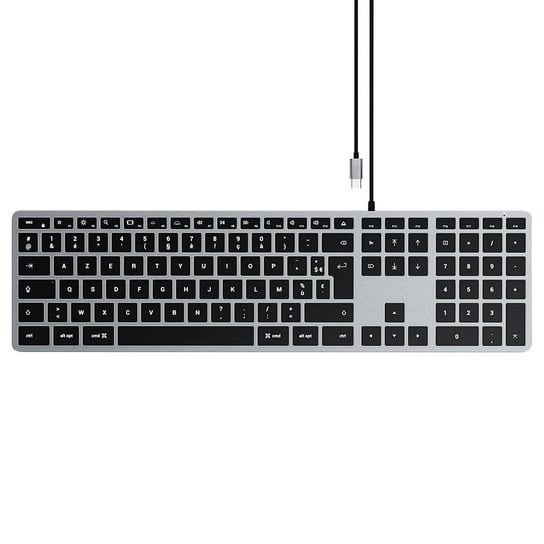 Klawiatura Usb C Qwerty Podswietlana Str. Macbook I Ipad, Satechi Slim W3 — Gwiezdna Szarosc Satechi