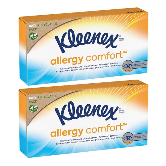 Kleenex, Box Allergy Comfort Chusteczki, 2x56szt Kleenex