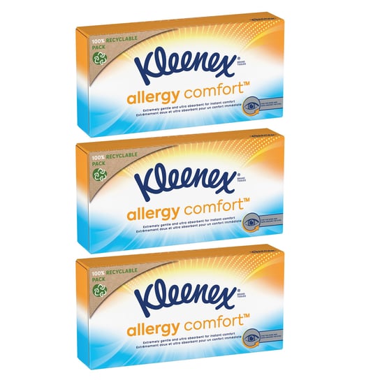 Kleenex, Box Allergy Comfort Chusteczki, 3x56szt. Kleenex