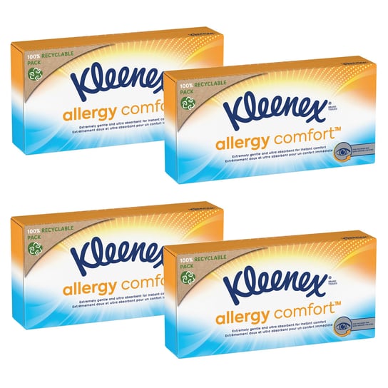 Kleenex, Box Allergy Comfort Chusteczki, 4x56szt. Kleenex