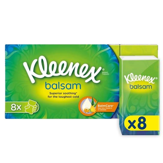 Kleenex, Chusteczki higieniczne balsam, 8 szt. Kleenex