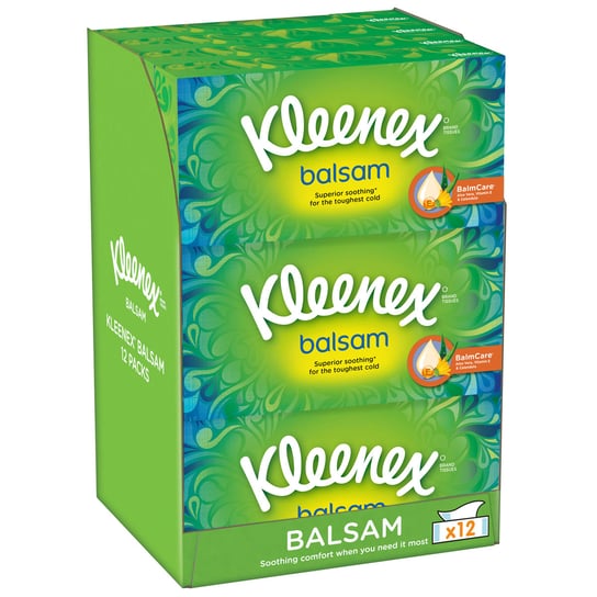 Kleenex, Chusteczki higieniczne Balsam Box, 12x64 szt. Kleenex