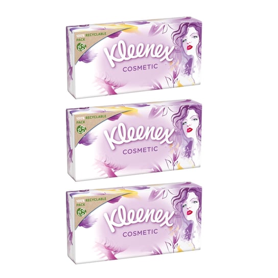 Kleenex, Chusteczki higieniczne Cosmetic, 3x80szt. Kleenex