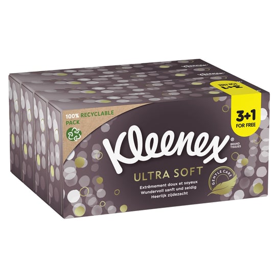 Kleenex, Chusteczki Higieniczne Ultra Soft, 4x64 Szt Kleenex