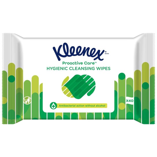 Kleenex, Chusteczki nawilżane antybakteryjne, 40 szt. Kleenex