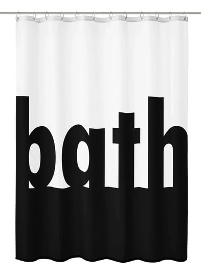 Kleine Wolke Bath Tekstylna Zasłona prysznicowa czarny/biały180x200 cm Kleine Wolke