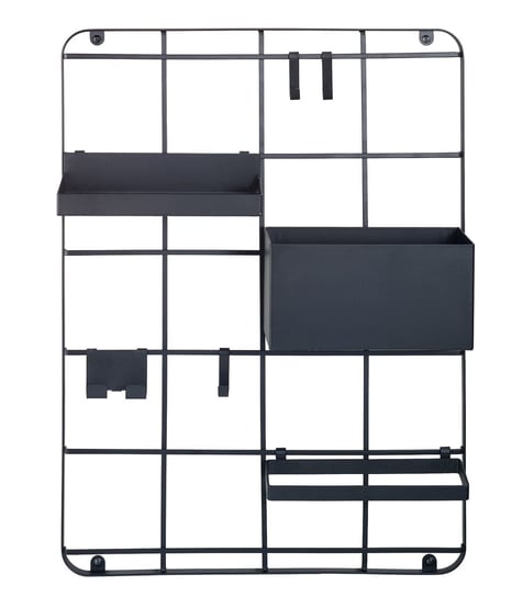 Kleine Wolke Framework Grid Ścienny Organizer Łazienkowy Czarny M Kleine Wolke