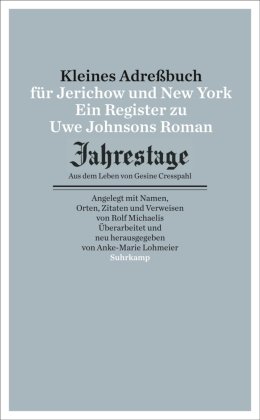 Kleines Adressbuch für Jerichow und New York Suhrkamp Verlag Ag