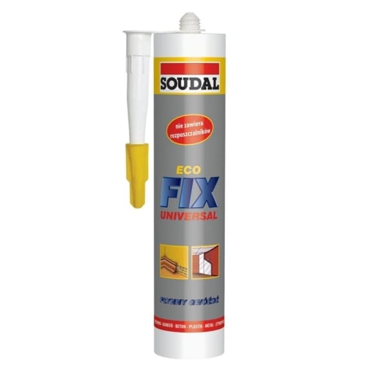 Klej montażowy 280ml wodny Soudal Eco Fix Płynny Gwóźdź 137833 SOUDAL