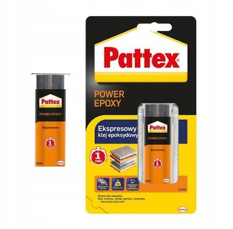 Klej Pattex Power Epoxy Ekspresowy epoksydowy 1 min 11ml Pattex