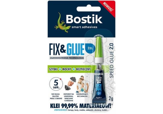 Klej Sekundowy W Żelu Bostik Fix&Glue 2G Bostik Bostik