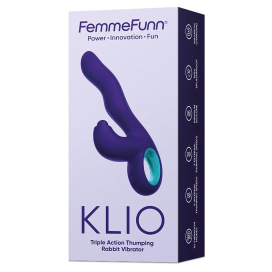 Klio, Potrójny wibrator typu króliczek, fioletowy FemmeFunn