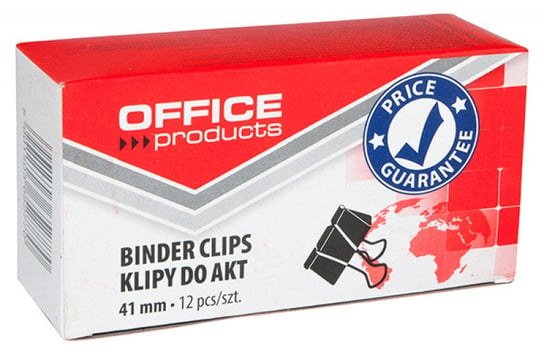 klipy do dokumentów office products, 41mm, 12szt., czarne Office Products