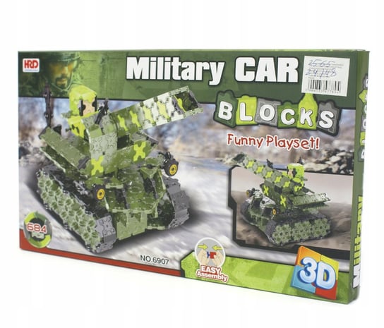 Klocki Bloki 3d Czołg Pojazd Wojskowy 684el. Midex