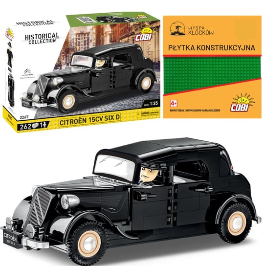 KLOCKI COBI 2267 Citroen 15CV Six D HC WWII 262 KL. + PŁYTKA COBI