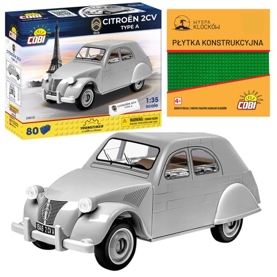 KLOCKI COBI 24510 SAMOCHÓD CITROEN 2CV A POJAZD   AUTO AUTKO 80 EL. YOUNGTIMER COBI