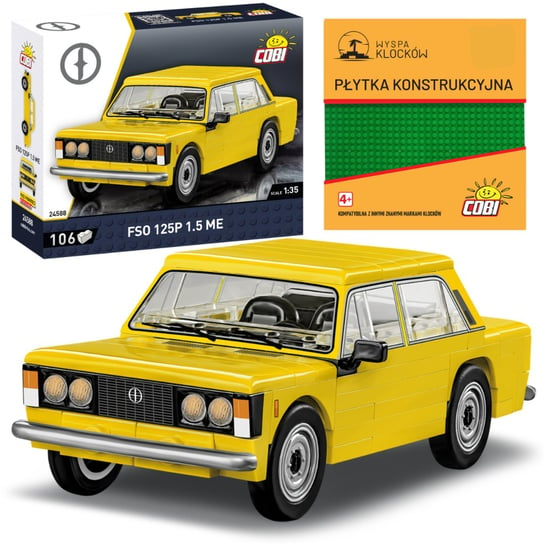 Klocki Cobi 24588 Samochód Fso 125P 1.5 Me Duży Fiat Auto 106 El. + Płytka COBI