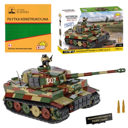 KLOCKI COBI 2587 czołg Panzerkampfwagen VI TIGER I Ausf. EXECUTIVE EDITION HC WW2 1207 El. + PŁYTKA Inna marka