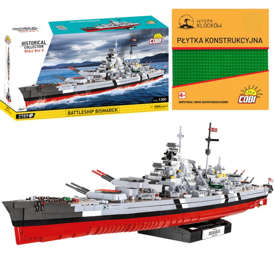 Klocki Cobi 4841 Okręt Statek Pancernik Battleship Bismarck 2789 El. COBI