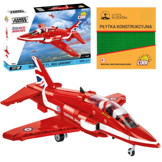 COBI Set Di Costruzioni BAe Hawk T1 - Aereo Da Addestramento RAF Scala 1:48, 362 Pezzi, Con Pilota Ed Espositore