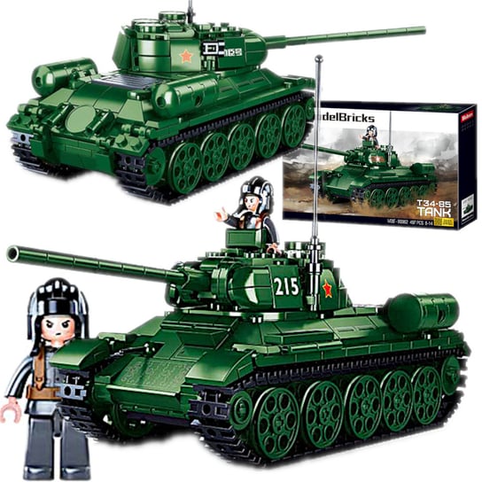 Klocki Czołg T-34/85 RUDY 102 Zielony Inna marka