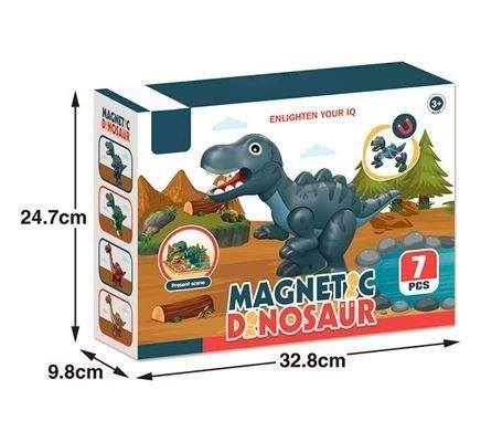 Klocki Dinozaur magnetyczny 7 elementów Madej