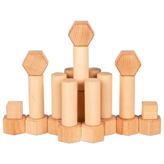 Klocki drewniane dla dzieci 75 sztuk goki - zestaw drewnianych klocków do układania dla 6 latka Goki