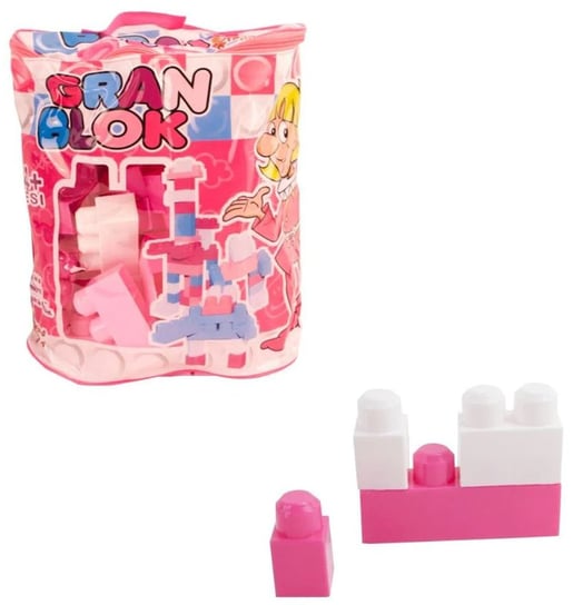 Klocki Gran Block 60 Elementów Różowe Zabawka Dla Dzieci Trifox