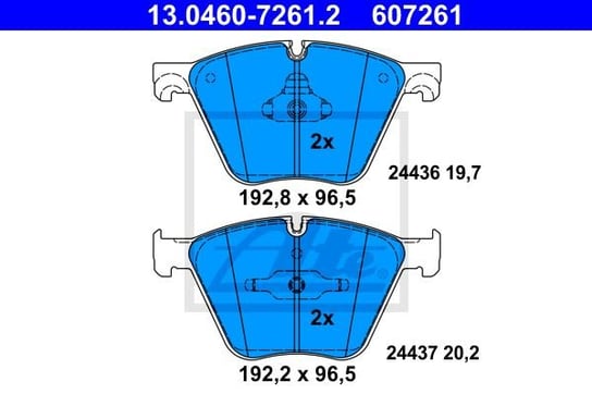 Klocki hamulcowe ATE 13.0460-7261 34116792874 ATE