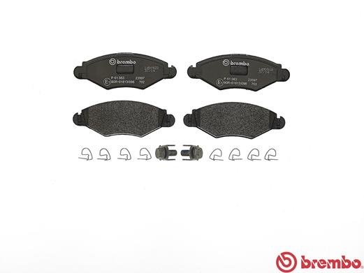 Klocki hamulcowe BREMBO P61063 23205180 Brembo