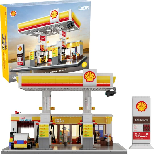 Klocki Konstrukcyjne Cada Budynek Stacja  Shell 1309 elementów C66026W CaDa