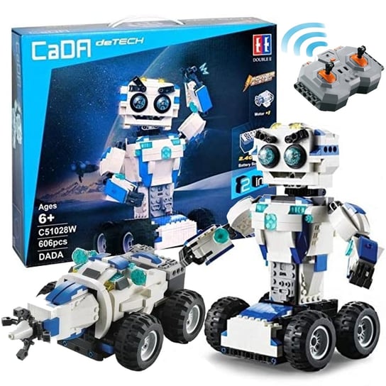 Klocki konstrukcyjne CaDA Zdalnie sterowany Robot DADA 2w1 Pojazd RC 606 elementów Cada