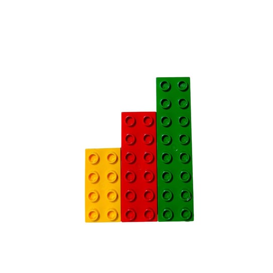 Klocki konstrukcyjne LEGO® DUPLO® 2x4, 2x6, 2x8 w różnych kolorach - 3437 3011 4199 NOWOŚĆ! Ilość 50x LEGO