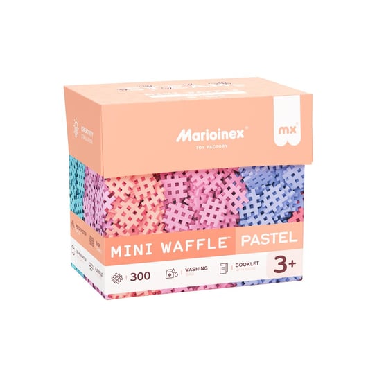 Klocki konstrukcyjne, Mini Waffle, Marioinex, Mini Pastel, 300 elementów Marioinex