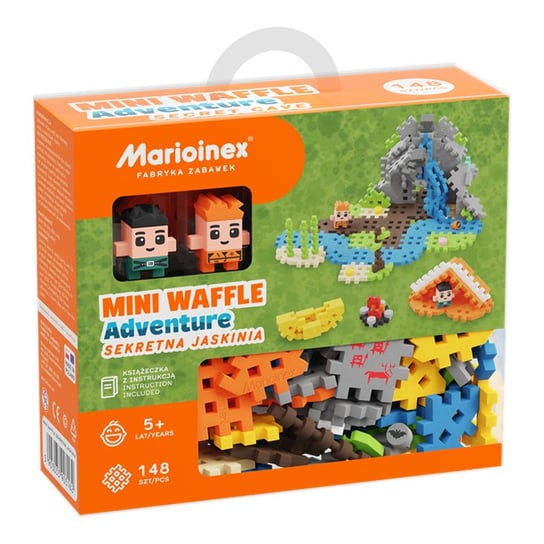 Klocki konstrukcyjne, Mini Waffle, Marioinex, Sekretna Jaskinia, 148 elementów Marioinex