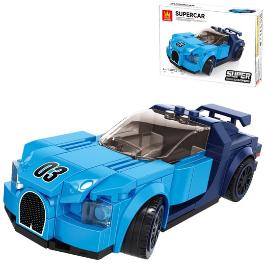 Klocki konstrukcyjne Wange 2873 - Bugatti Chiron Super Champions SPEED, 181 elementów Wange