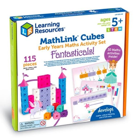 Klocki, Kostki Matematyczne, Zestaw Edukacyjny, Mathlink Cubes, Fantazja Learning Resources