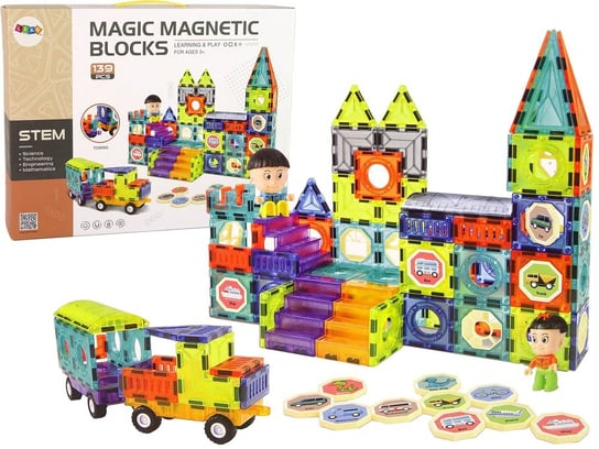 Klocki Magnetyczne Budowle 3D Zamek 139 Elementów Inna marka