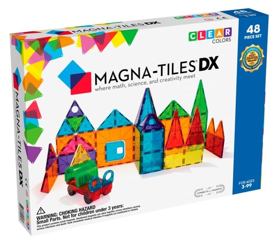klocki magnetyczne Clear Colors Deluxe 48 elementów Magna Tiles Magna-Tiles