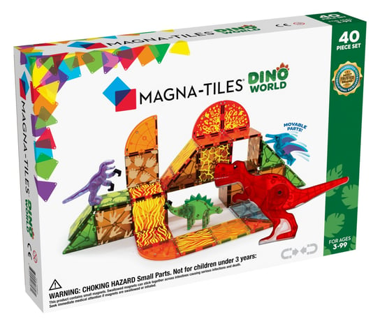 klocki magnetyczne Dino World 40 elementów Magna Tiles Magna-Tiles
