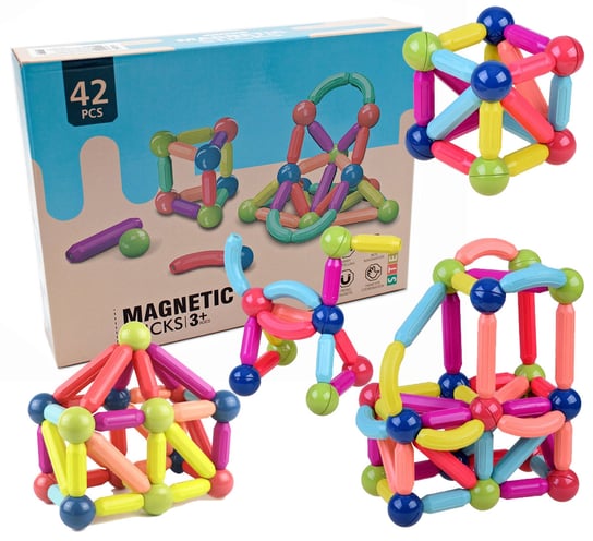 Klocki Magnetyczne Edukacyjne Magnetic Sticks 42 Elementy Inny producent