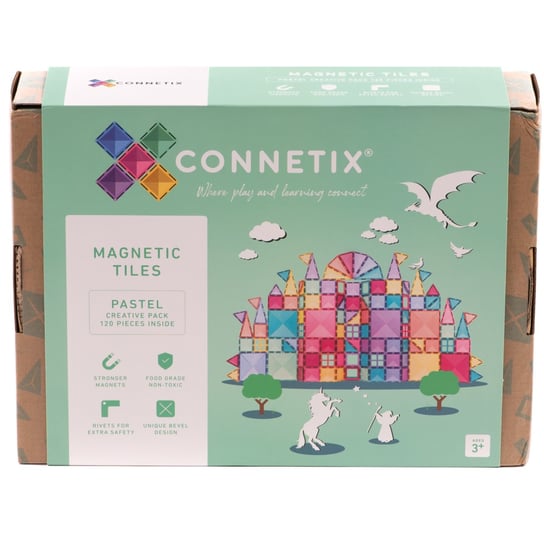 Klocki magnetyczne Pastel Creative Pack 120 elementów Connetix Connetix