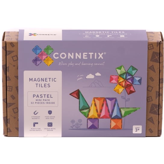 Klocki magnetyczne Pastel Mini Pack 32 elementy Connetix Connetix